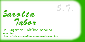 sarolta tabor business card